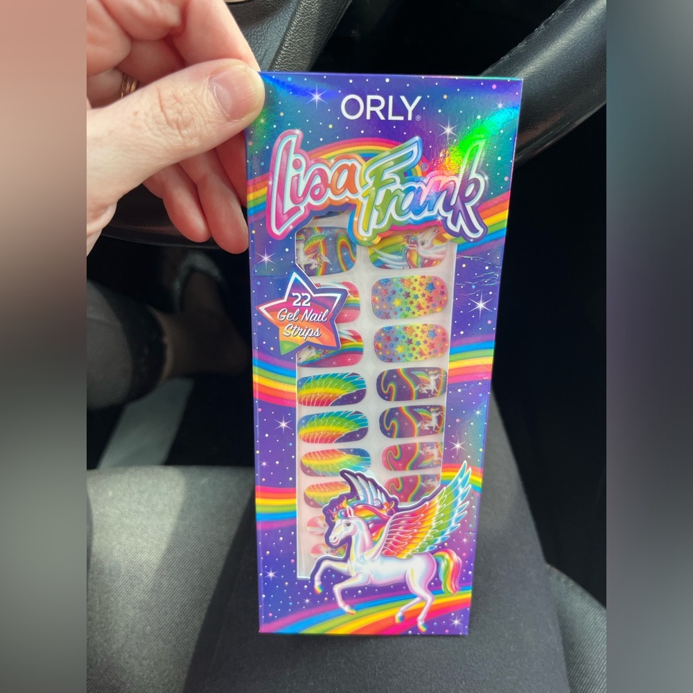 Lisa Frank Unicorn Nail Wraps - Rainbow and Purple